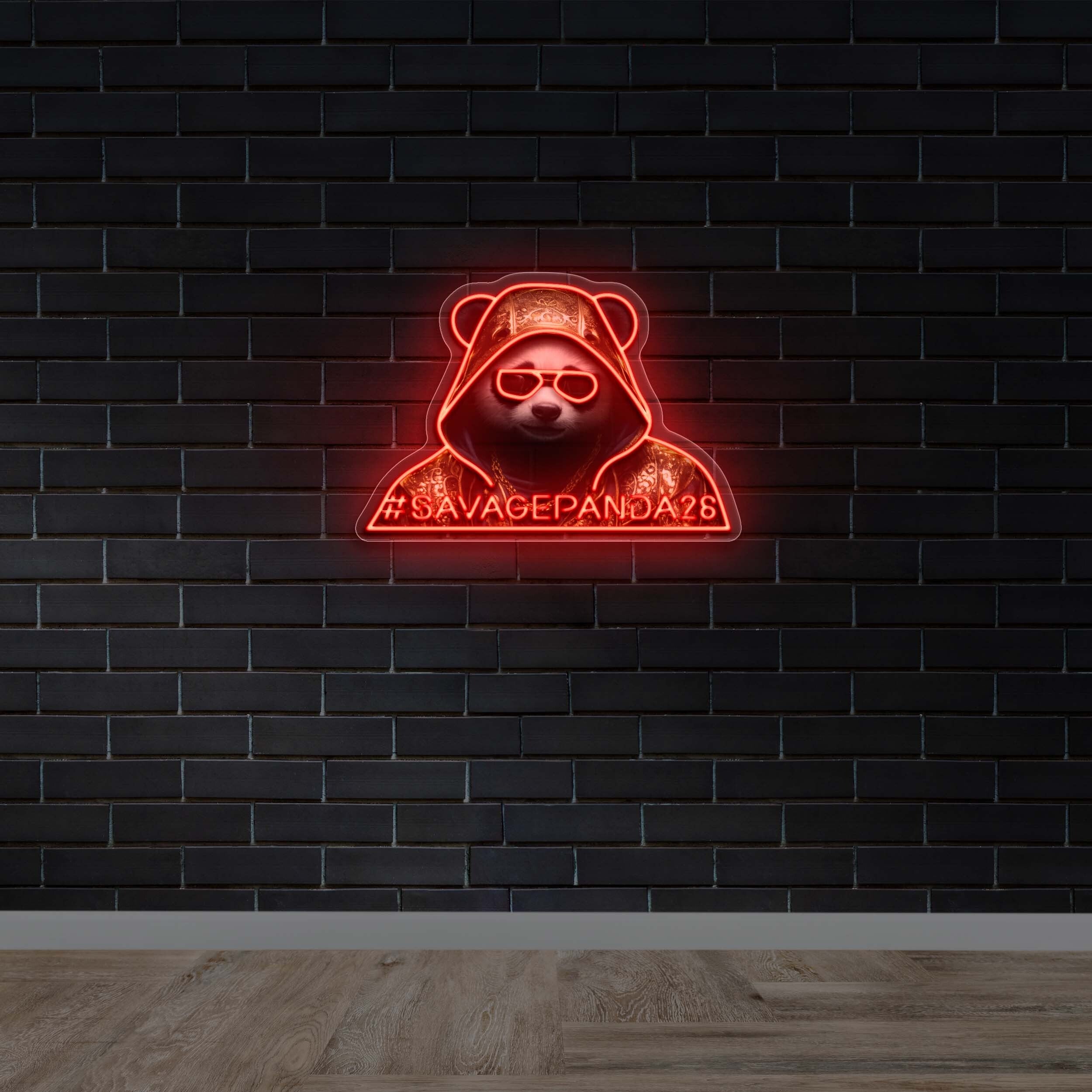 #SavagePanda28 - Premium Neon Artwork