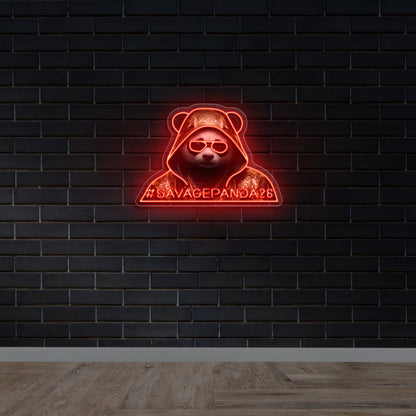 #SavagePanda28 - Premium Neon Artwork