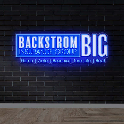 Backstrom Insurance Group Big - Premium Neon Artwork