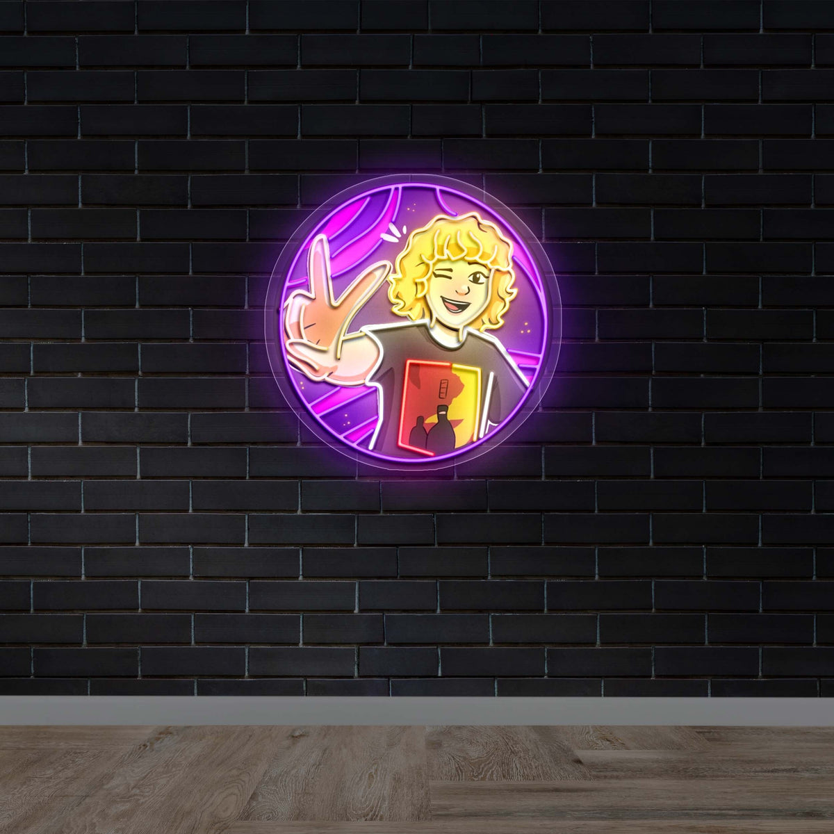 Retro Icon Portrait - Premium Neon Artwork