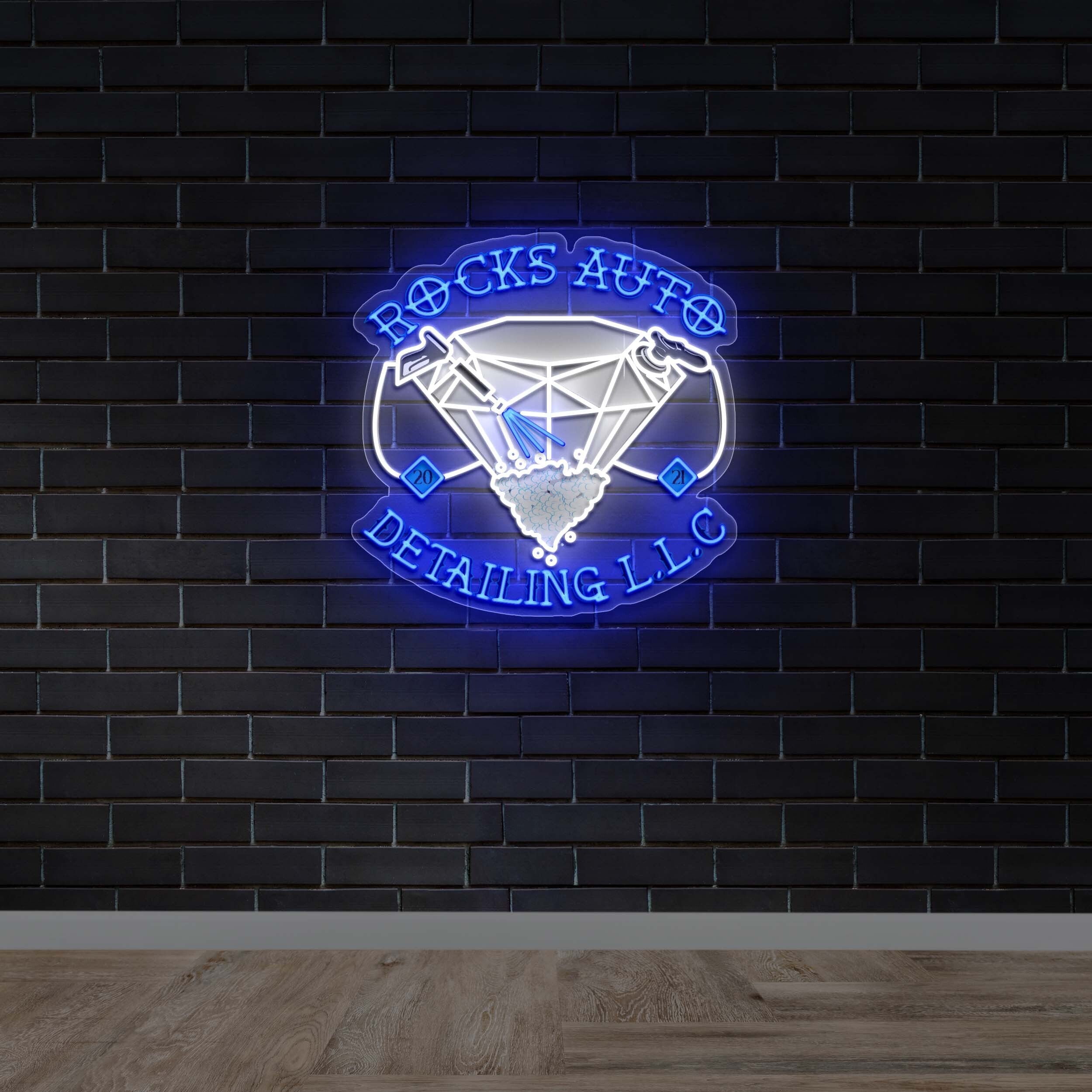 Rocks Auto - Premium Neon Artwork