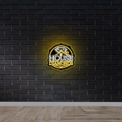House Diamonds - Premium Neon Artwork