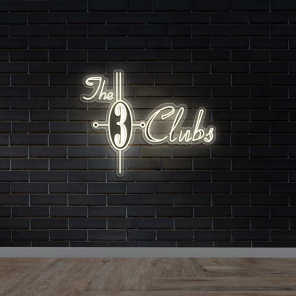 The 3 Clubs - Premium Neon Artwork