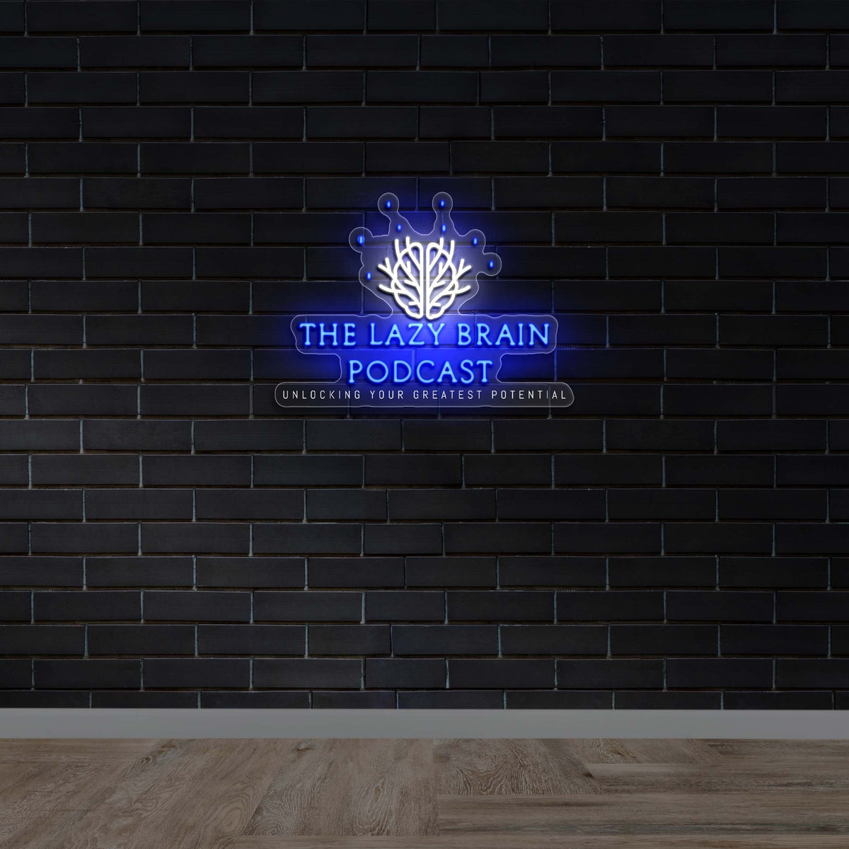 The Lazy Brain Podcast (2nd version) - Premium Neon Artwork
