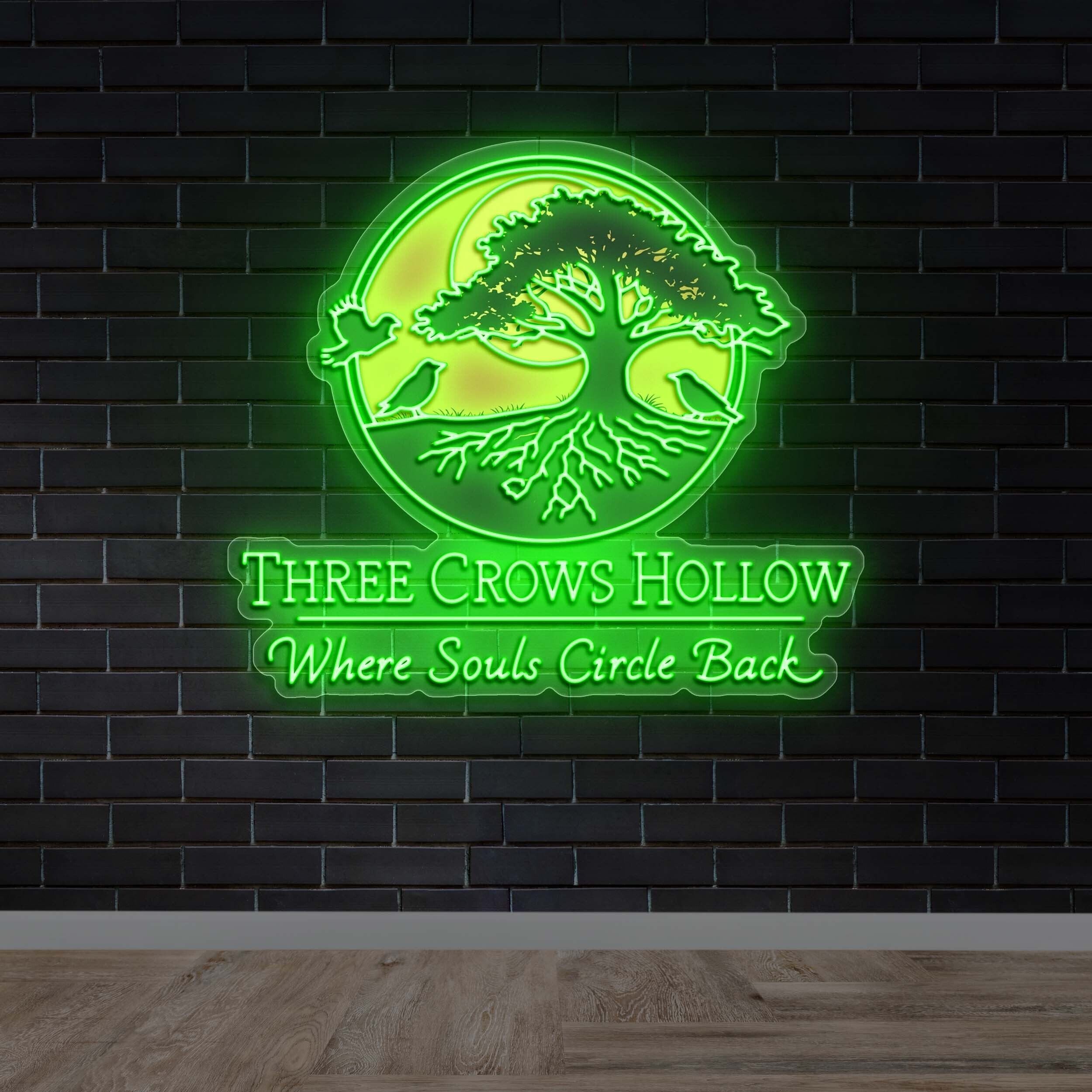 Three Crows Hollow - Premium Neon Artwork