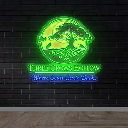 Three Crows Hollow - Premium Neon Artwork