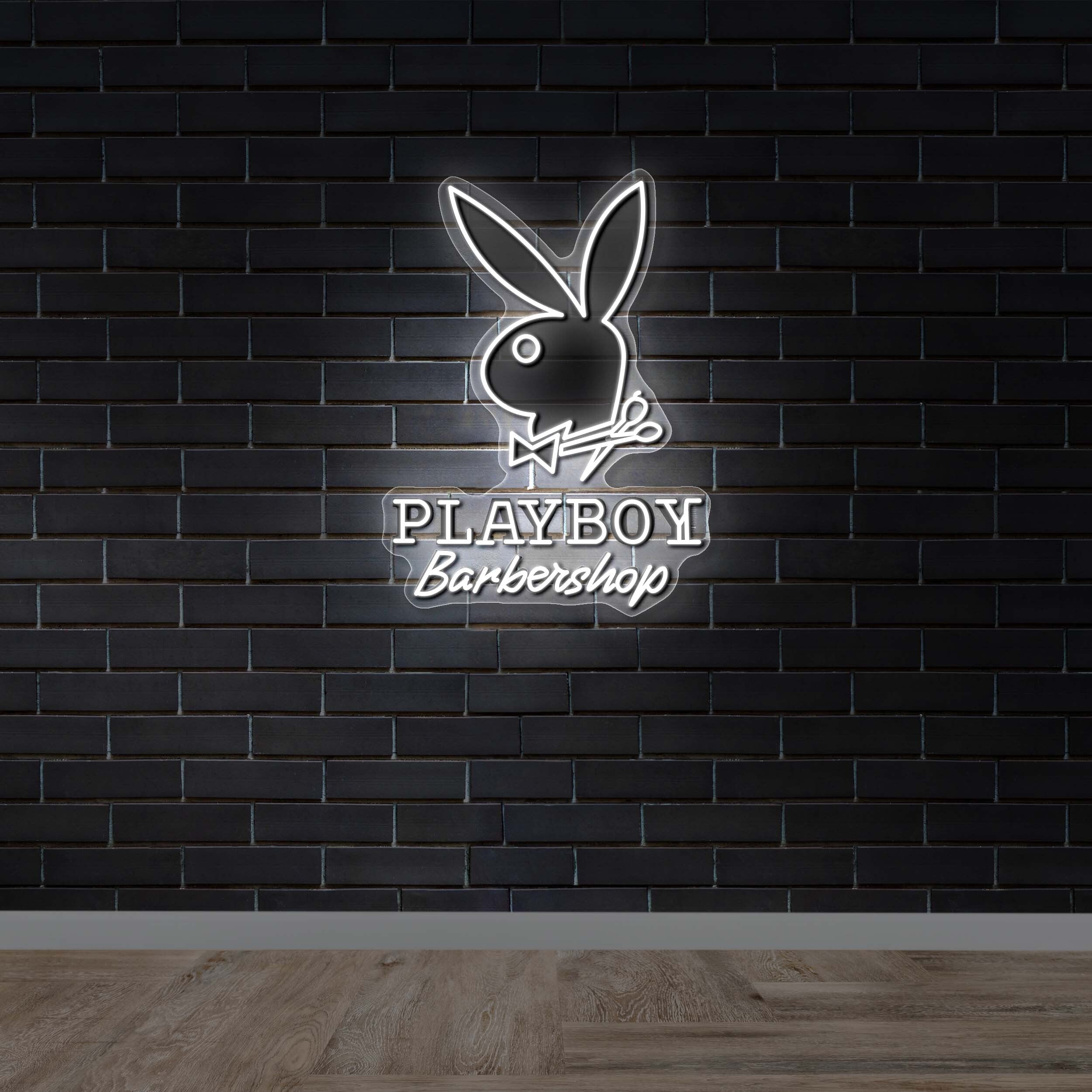 PLAYBOY BARBERSHOP - Premium Neon Artwork