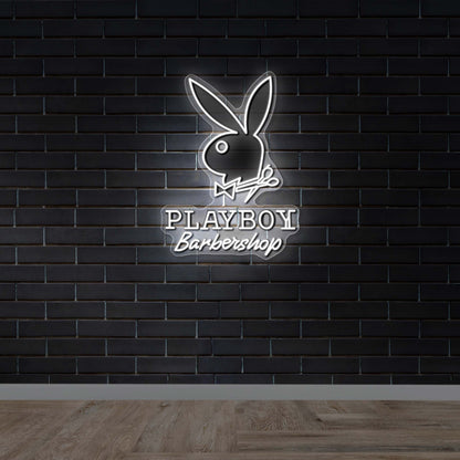 PLAYBOY BARBERSHOP - Premium Neon Artwork
