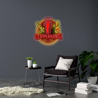 CLIPPERHANDZ - Premium Neon Artwork