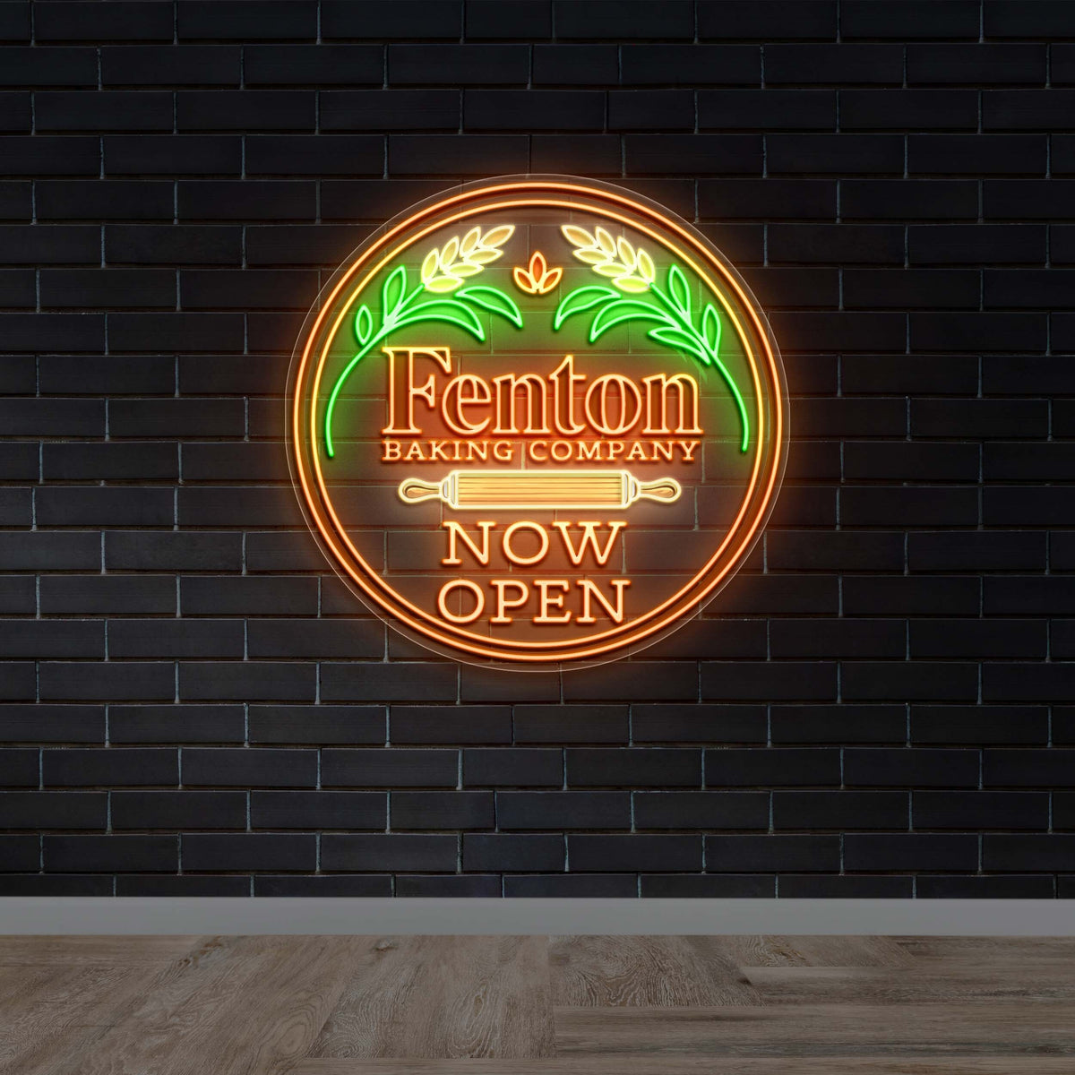 Fenton Baking Company Now Open - Premium Neon Artwork