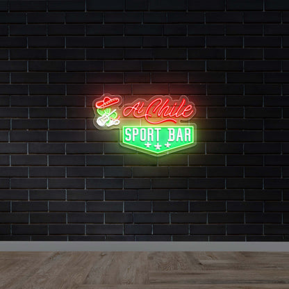 Al Chile SPORT BAR - Premium Neon Artwork