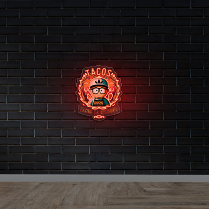 Tacos Ta Chingon - Premium Neon Artwork