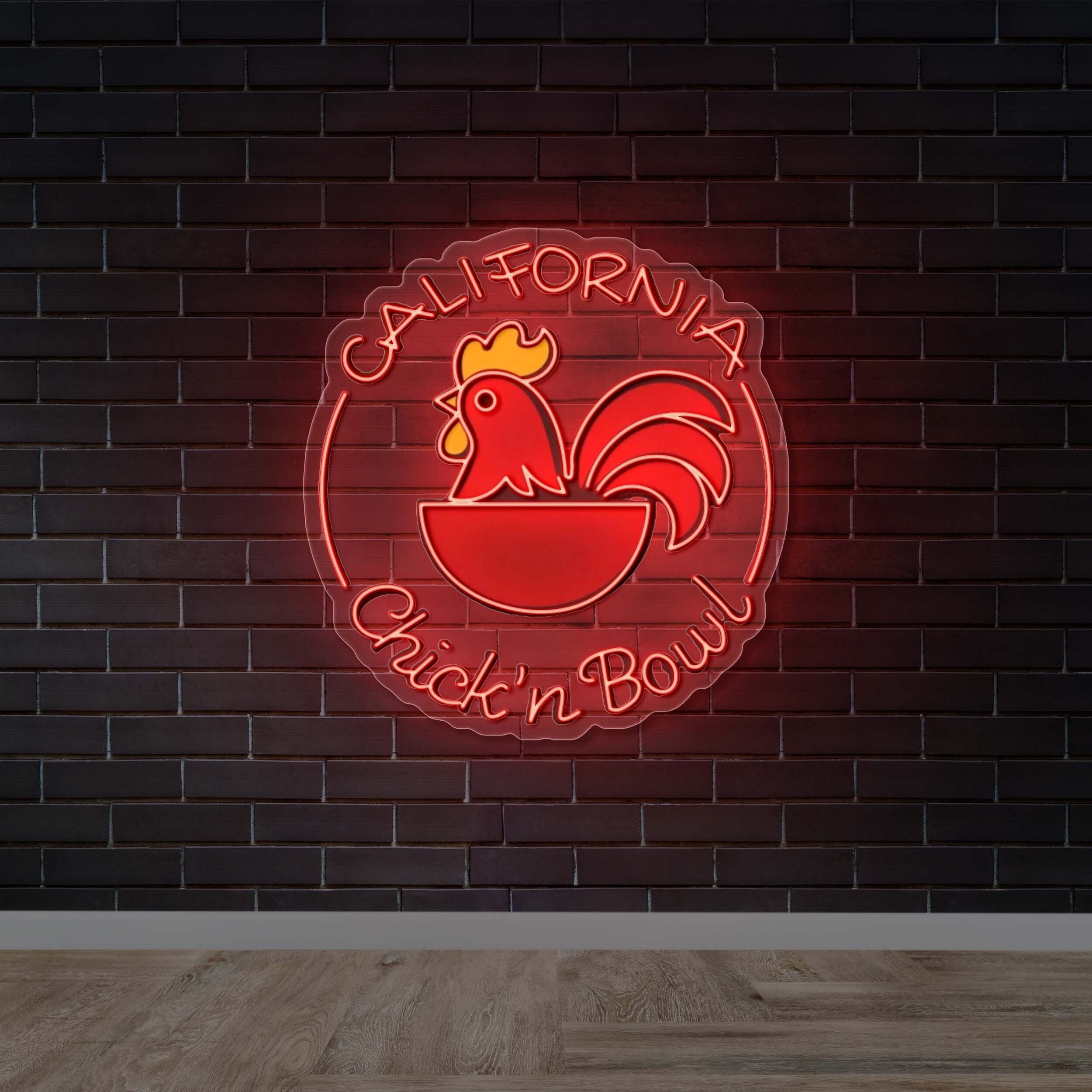 CALIFORNIA chick'n bowl - Premium Neon Artwork