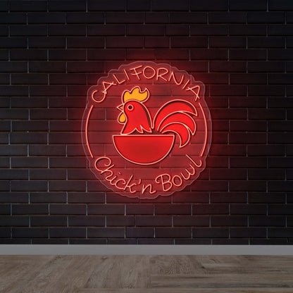 CALIFORNIA chick'n bowl - Premium Neon Artwork
