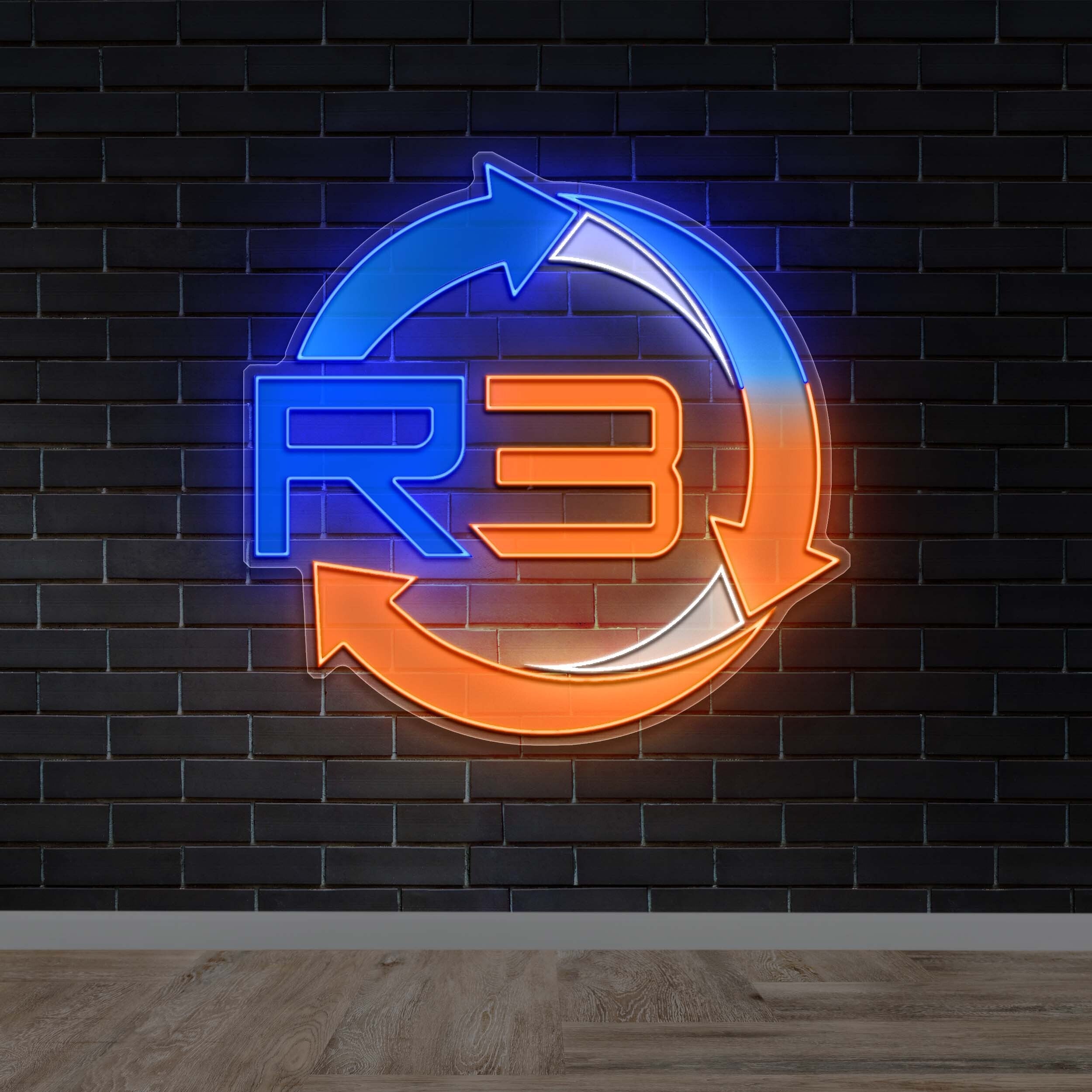 R3 Logo - Premium Neon Artwork