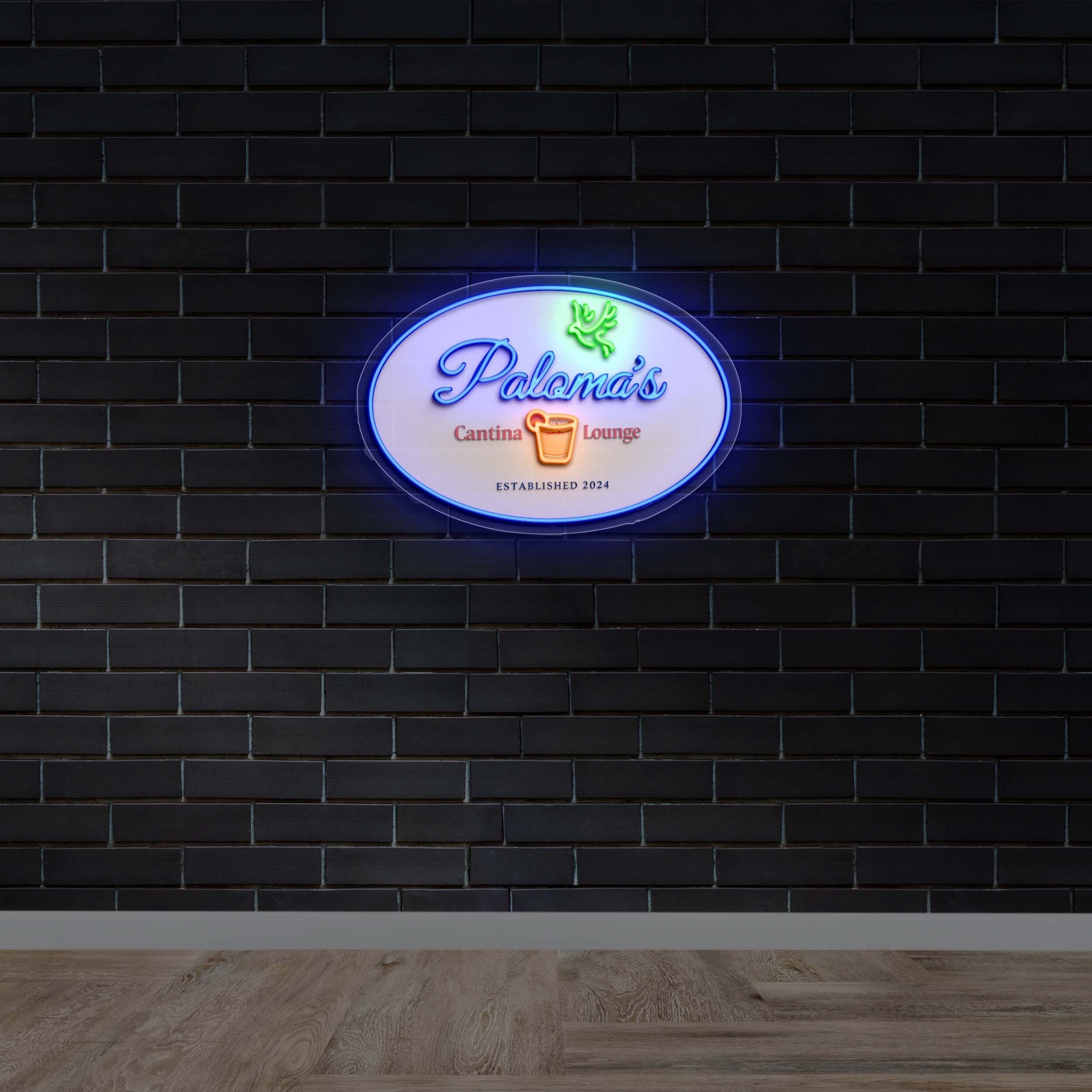 Paloma's Cantina Lounge - Premium Neon Artwork
