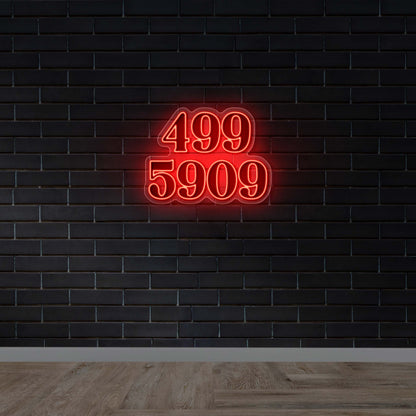 499-5909 - Premium Neon Artwork