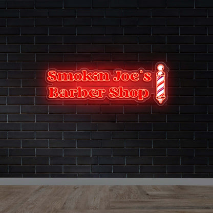 Smokin Joe’s Barber Shop - Premium Neon Artwork