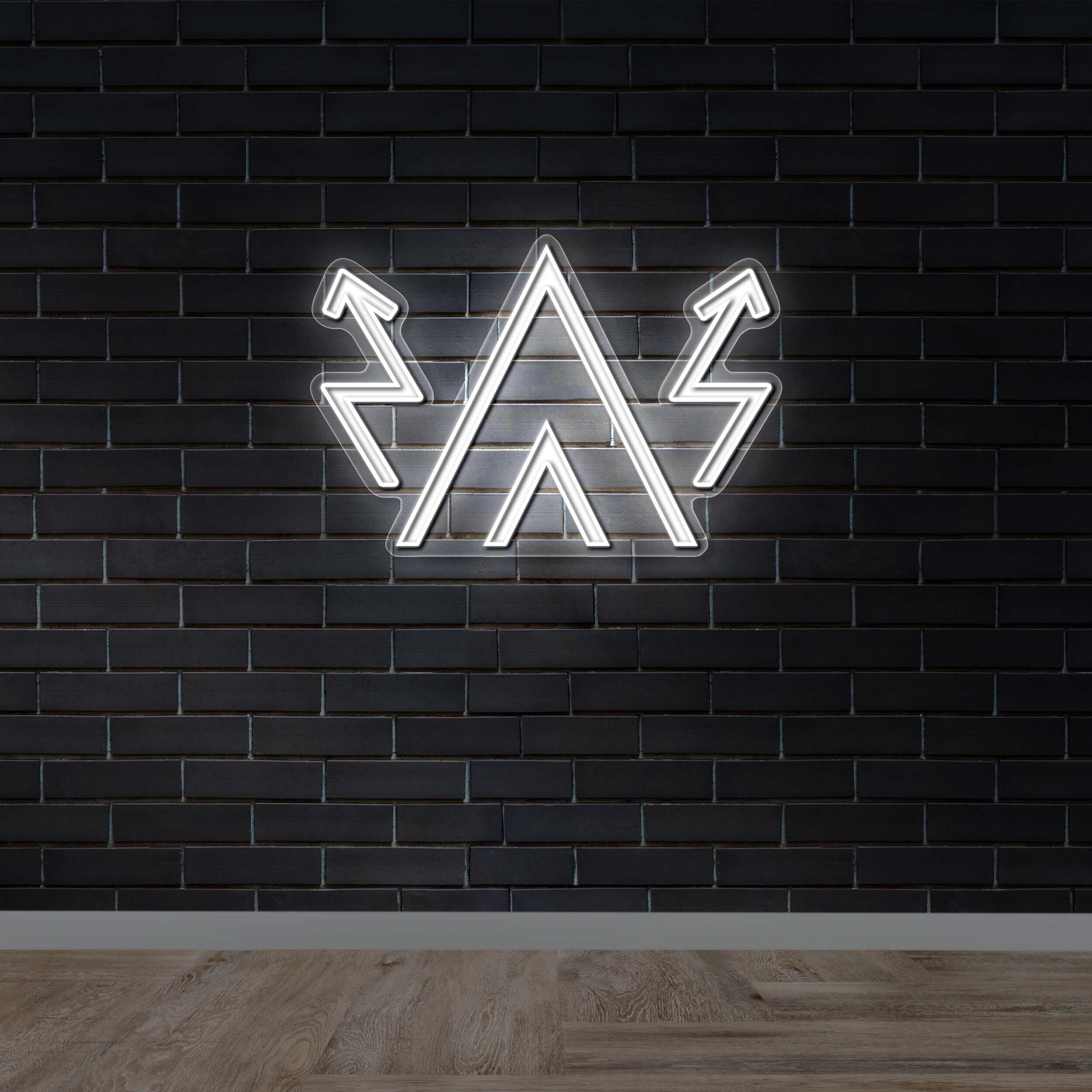 Arrow Crest Logo – Premium Neon Artwork