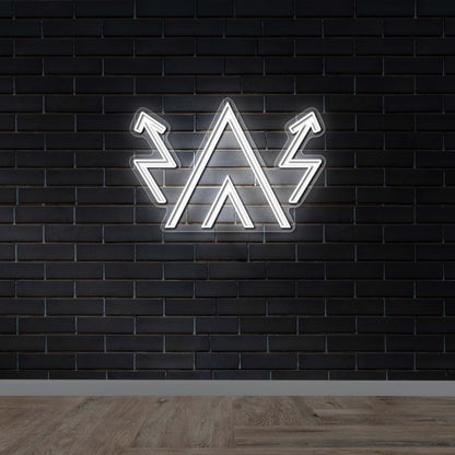 Arrow Crest Logo – Premium Neon Artwork