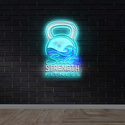 Salt & Strength Fitness - Premium Neon Artwork