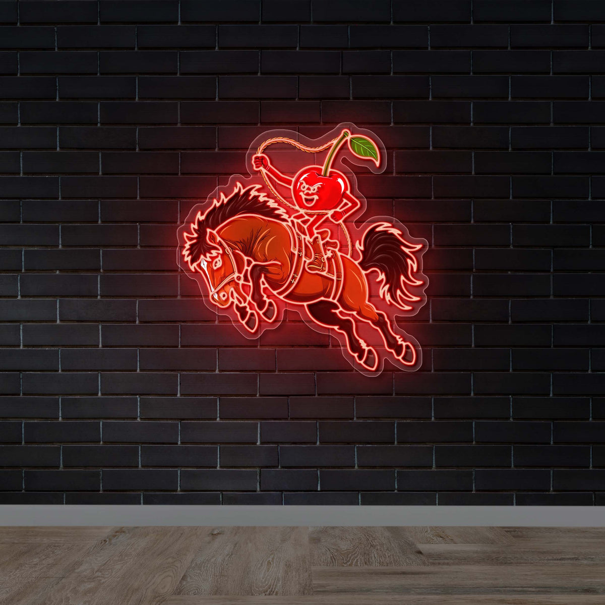Buck Cherry Cowboy Neon Sign - Premium Neon Artwork