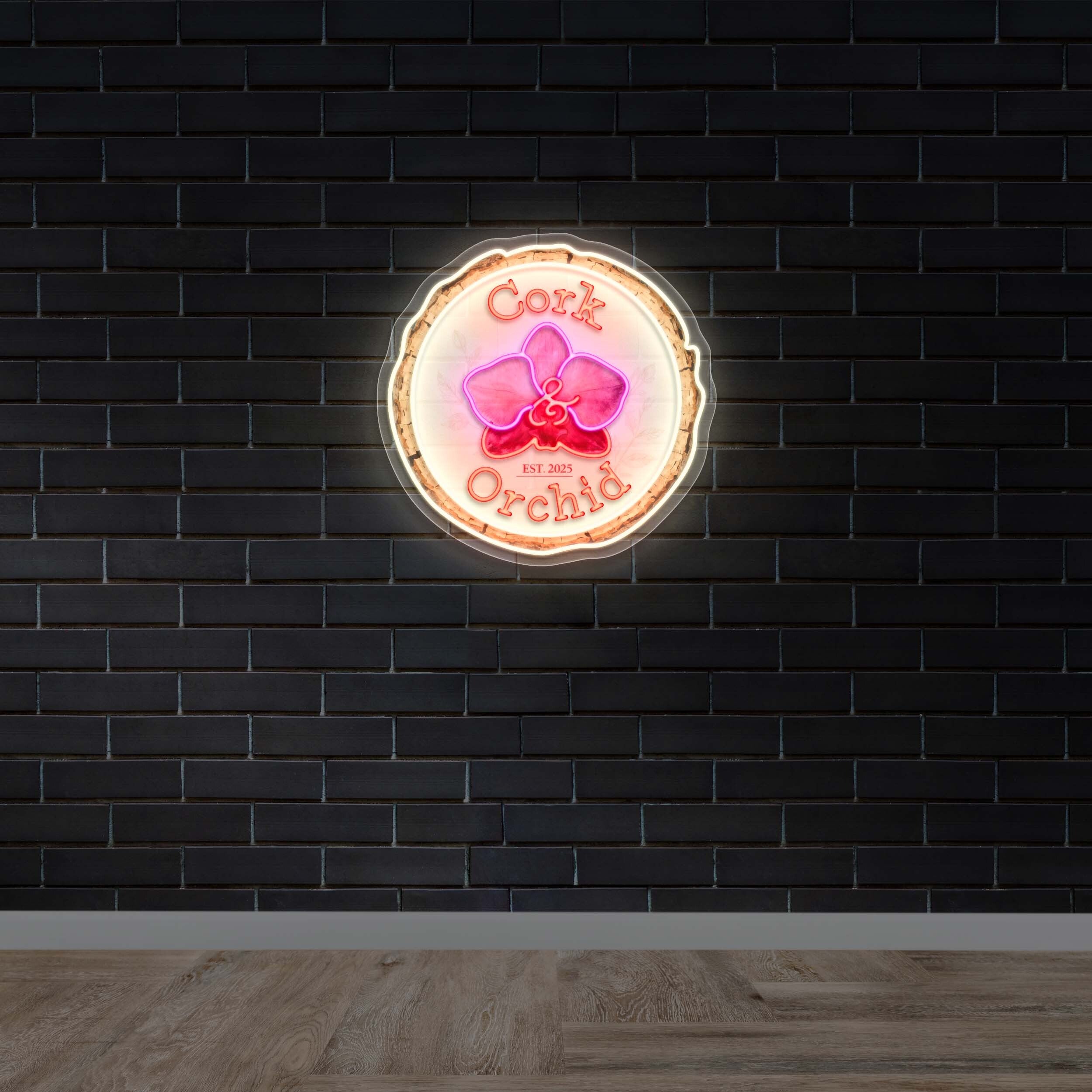 CORK ORCHID - Premium Neon Artwork