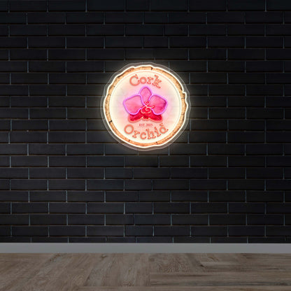 CORK ORCHID - Premium Neon Artwork