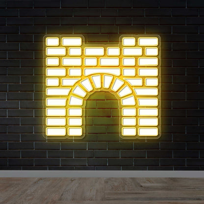 Brick Castle Arch - Premium Neon Artwork