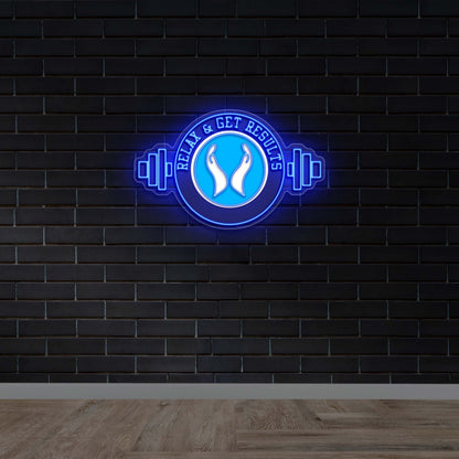 Relax & Get Results - Premium Neon Artwork