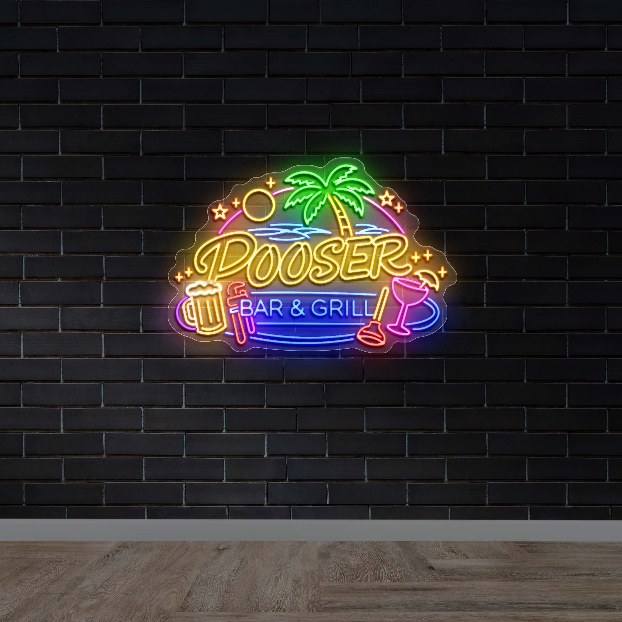 POOSER BAR & GRILL - Premium Neon Artwork