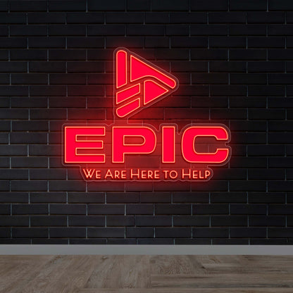 EPIC We Are Here To Help - Premium Neon Artwork