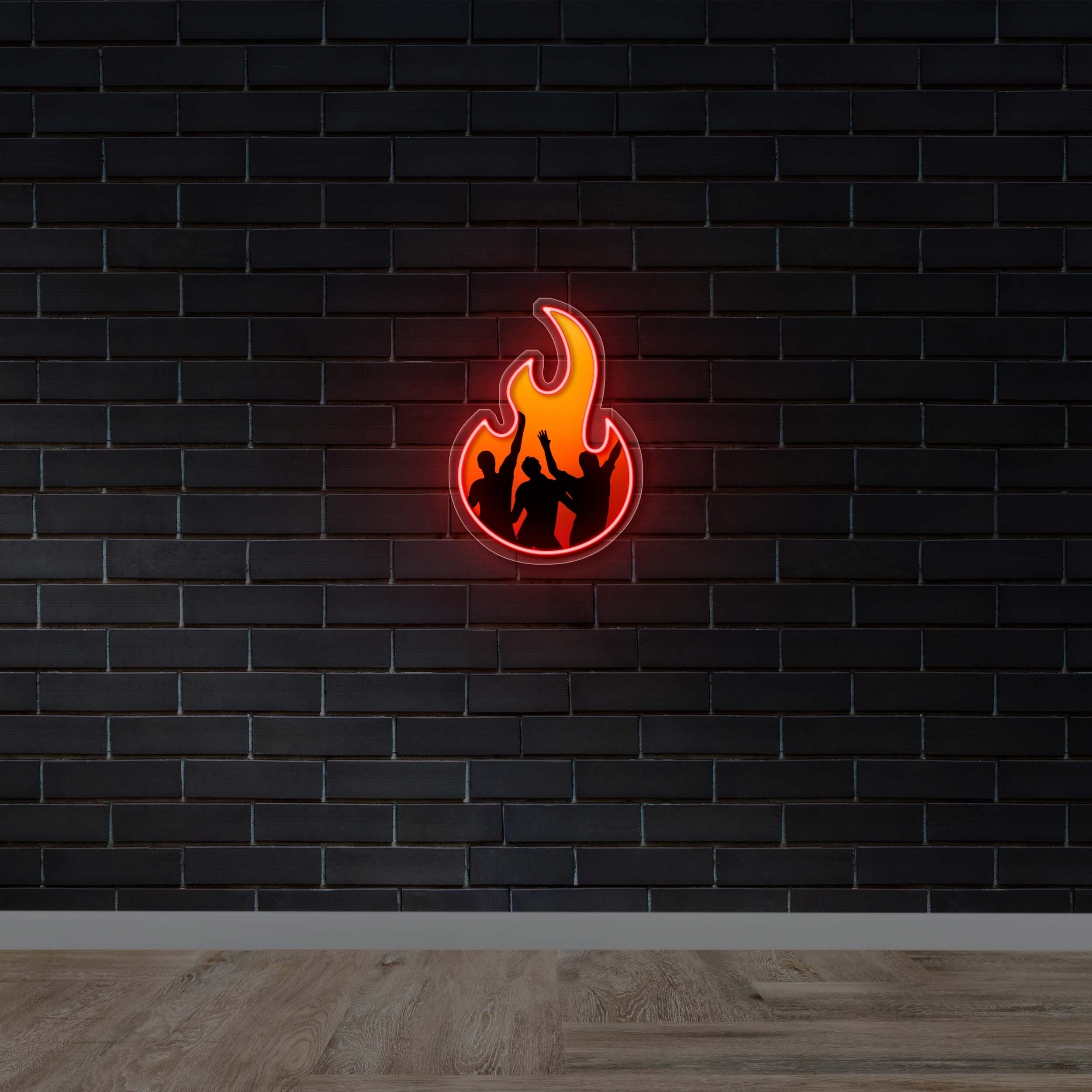 Party Flame - Premium Neon Artwork