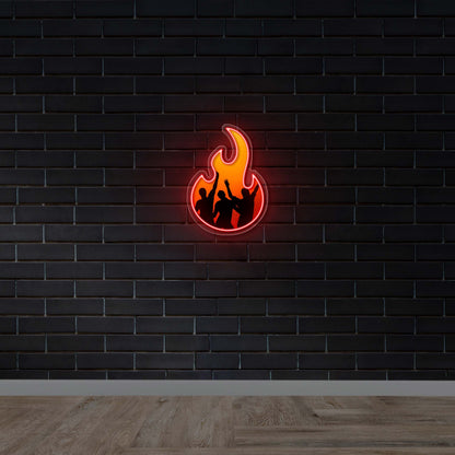 Party Flame - Premium Neon Artwork