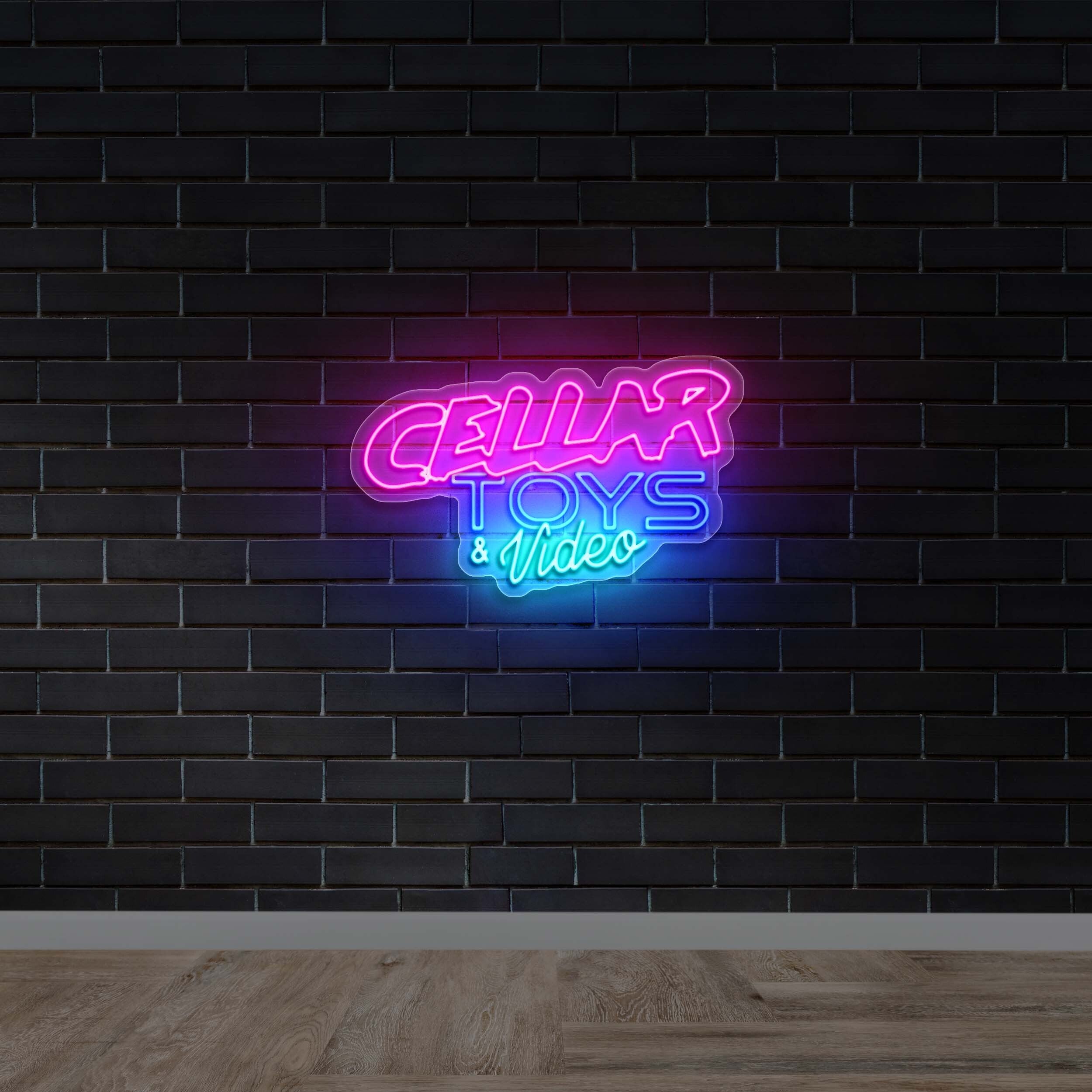 CELLAR TOYS & VIDEO - Premium Neon Artwork