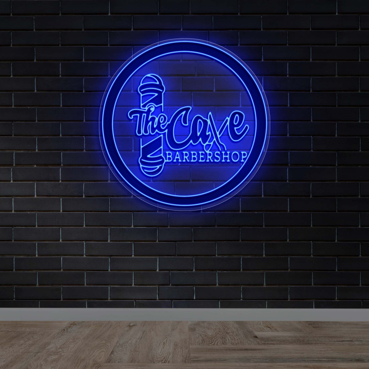 The Cave Barbershop - Premium Neon Artwork