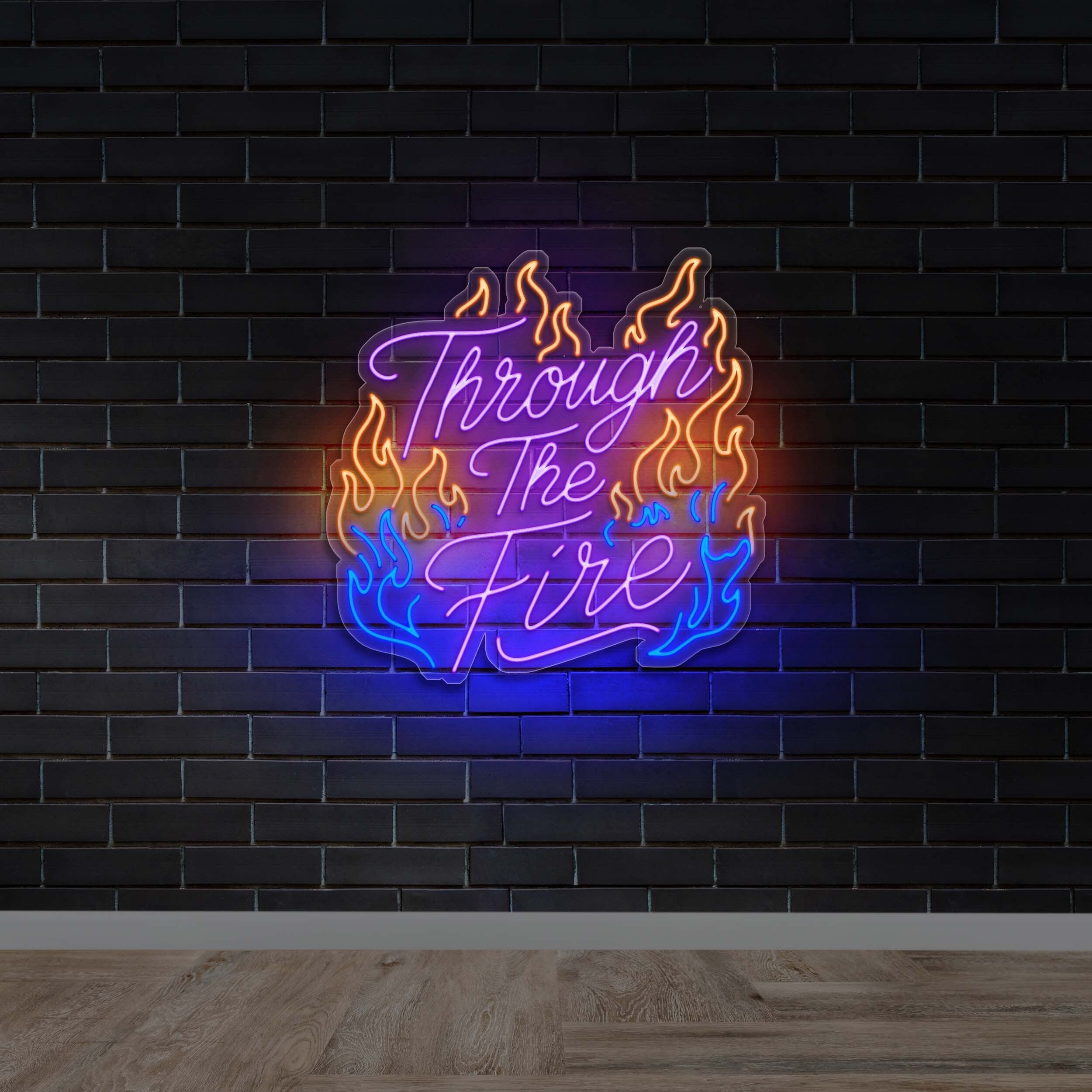 Through The Fire - Premium Neon Artwork