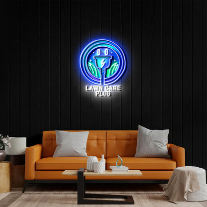Lawn Care Plug - Premium Neon Artwork