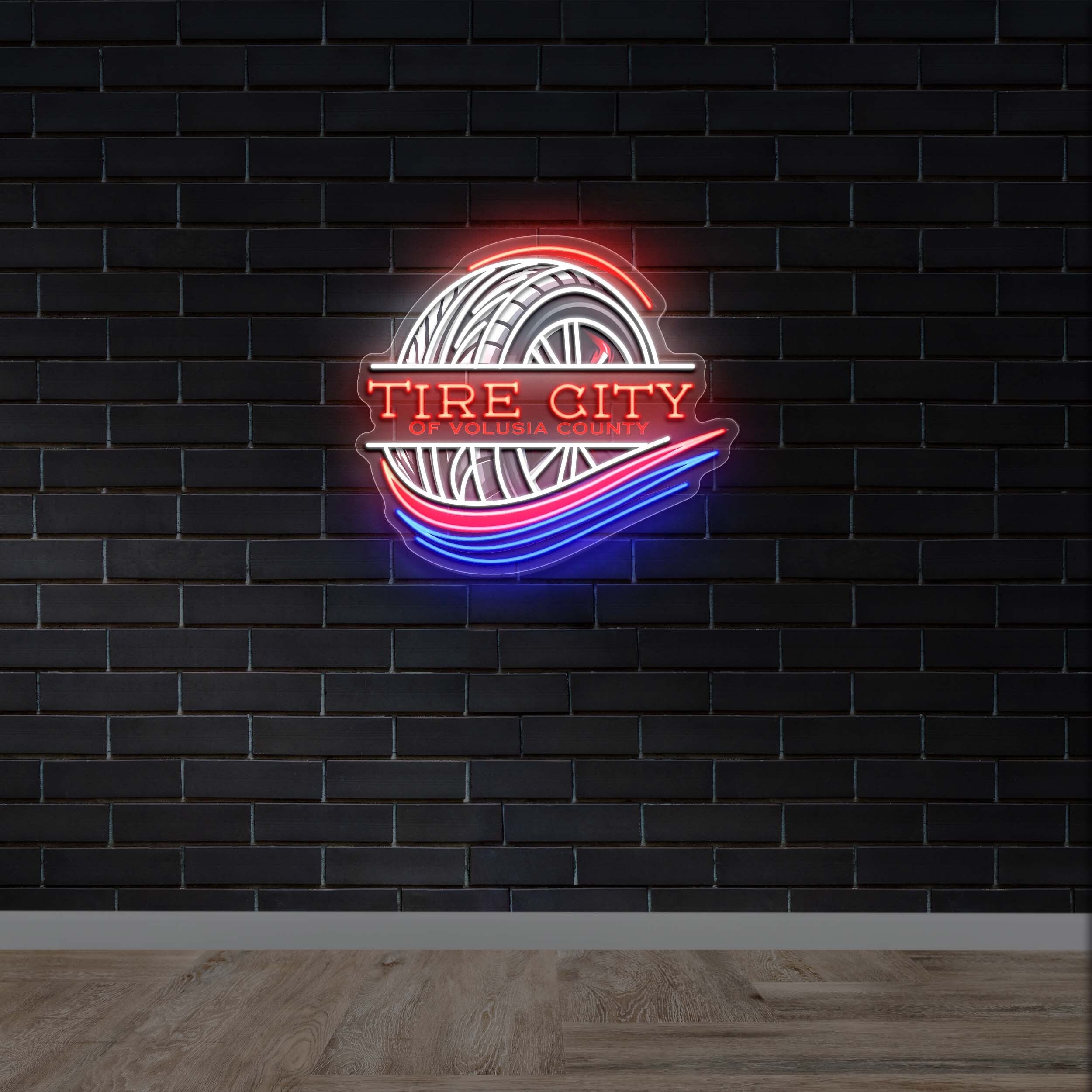 Tire City - Premium Neon Artwork