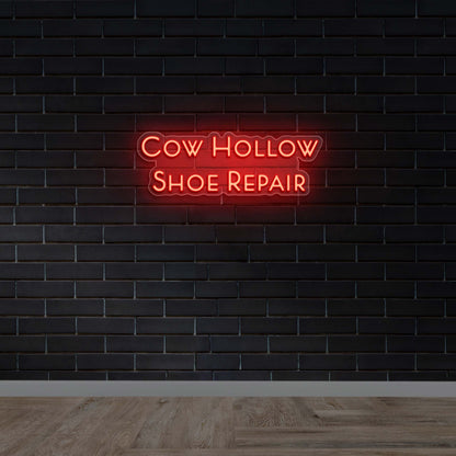 Cow Hollow Shoe Repair - Premium Neon Artwork