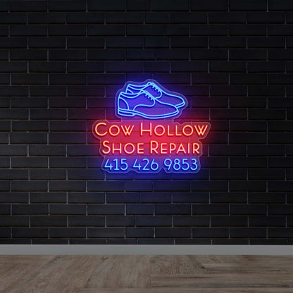 Cow Hollow Shoe Repair | 2nd Version - Premium Neon Artwork