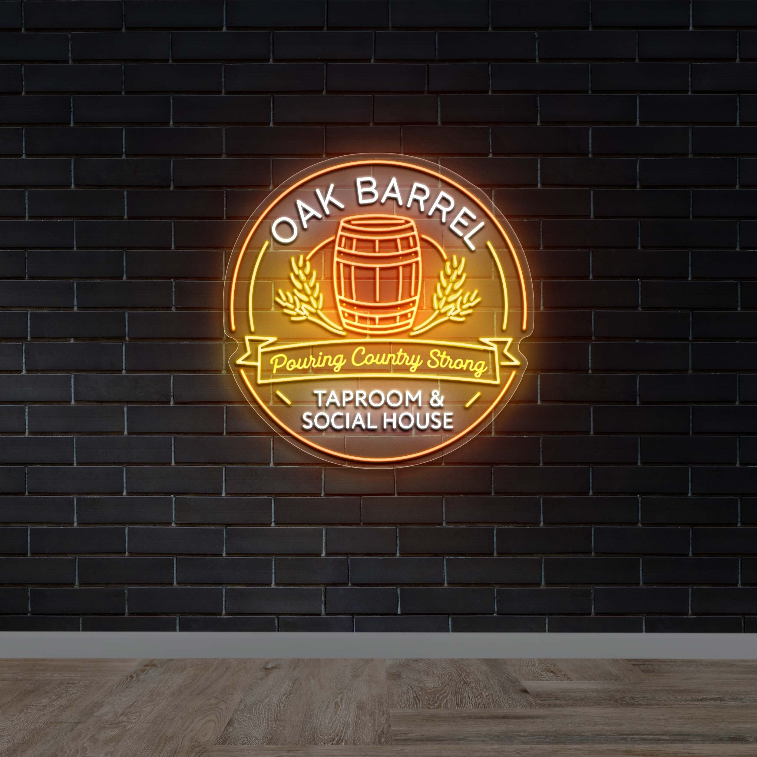 Oak Barrel Taproom & Social House - Premium Neon Artwork