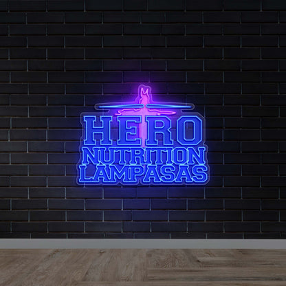 HERO NUTRITION LAMPASAS - Premium Neon Artwork