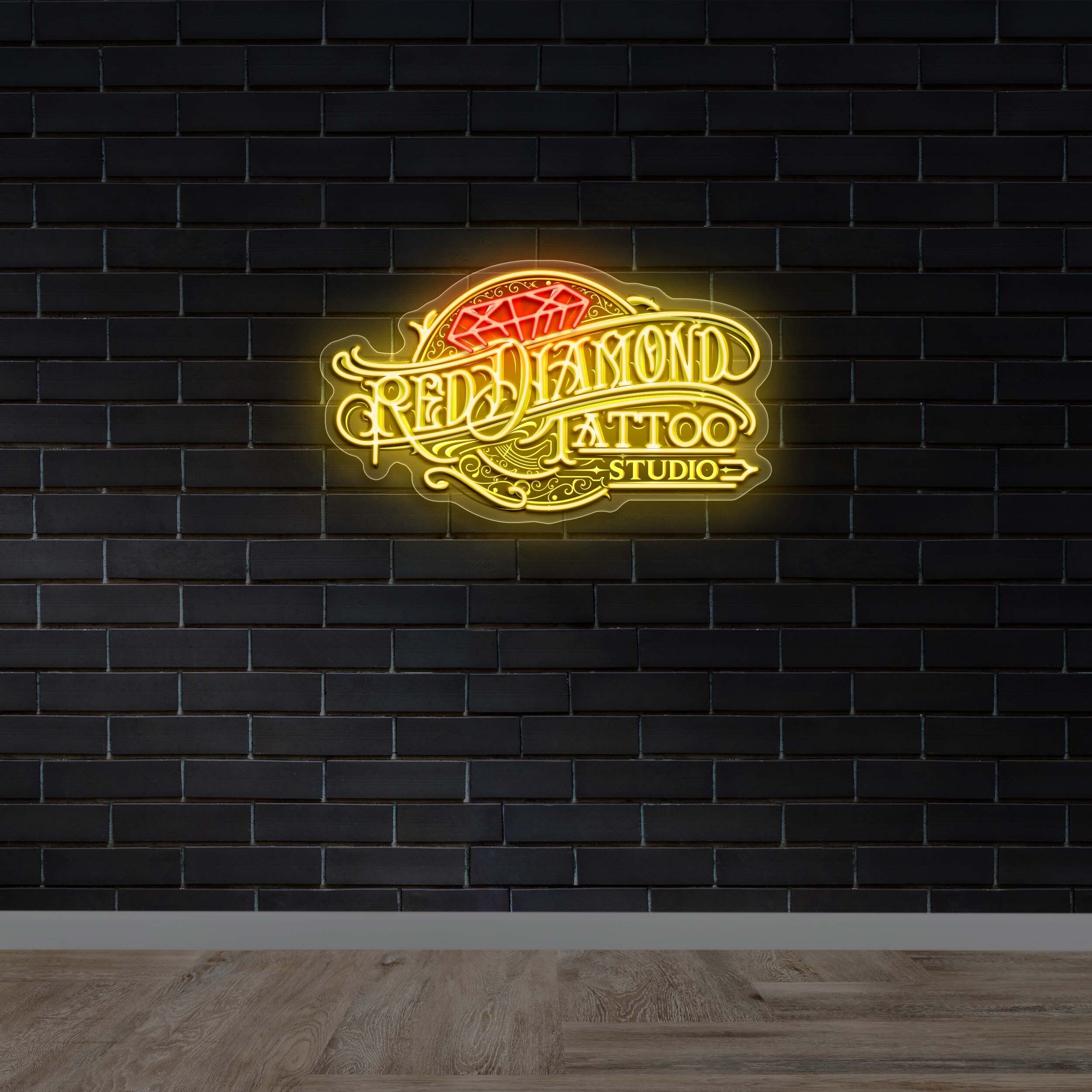 Red Diamond Tattoo Studio - Premium Neon Artwork