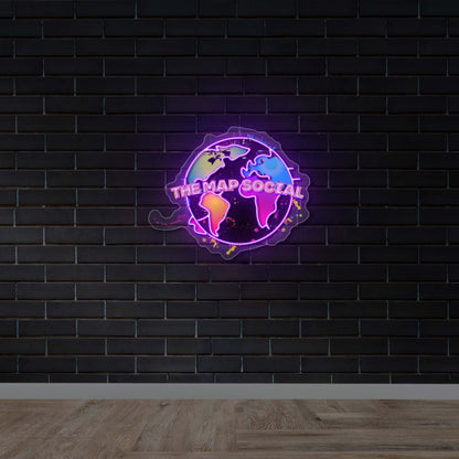 The Map Social - Premium Neon Artwork