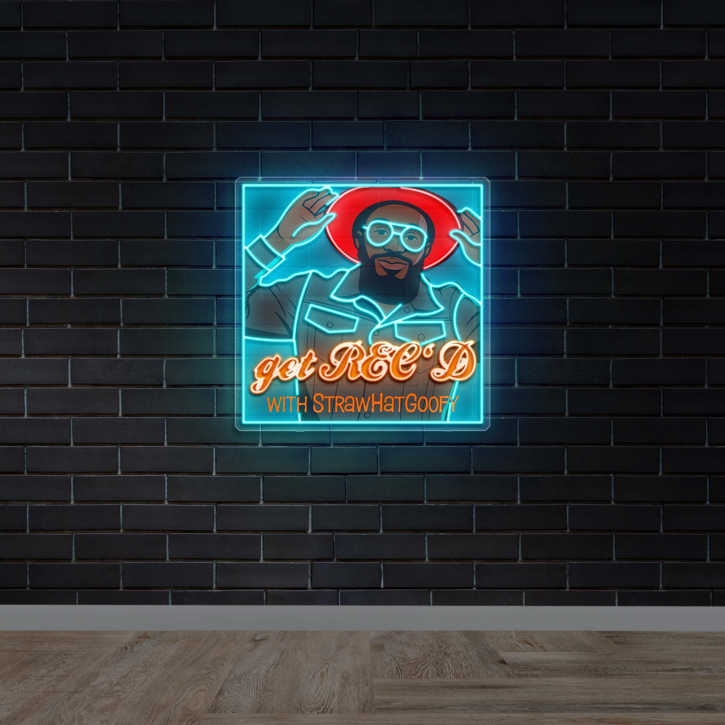 get REC’D with Straw Hat Goofy | 2nd Version - Premium Neon Artwork