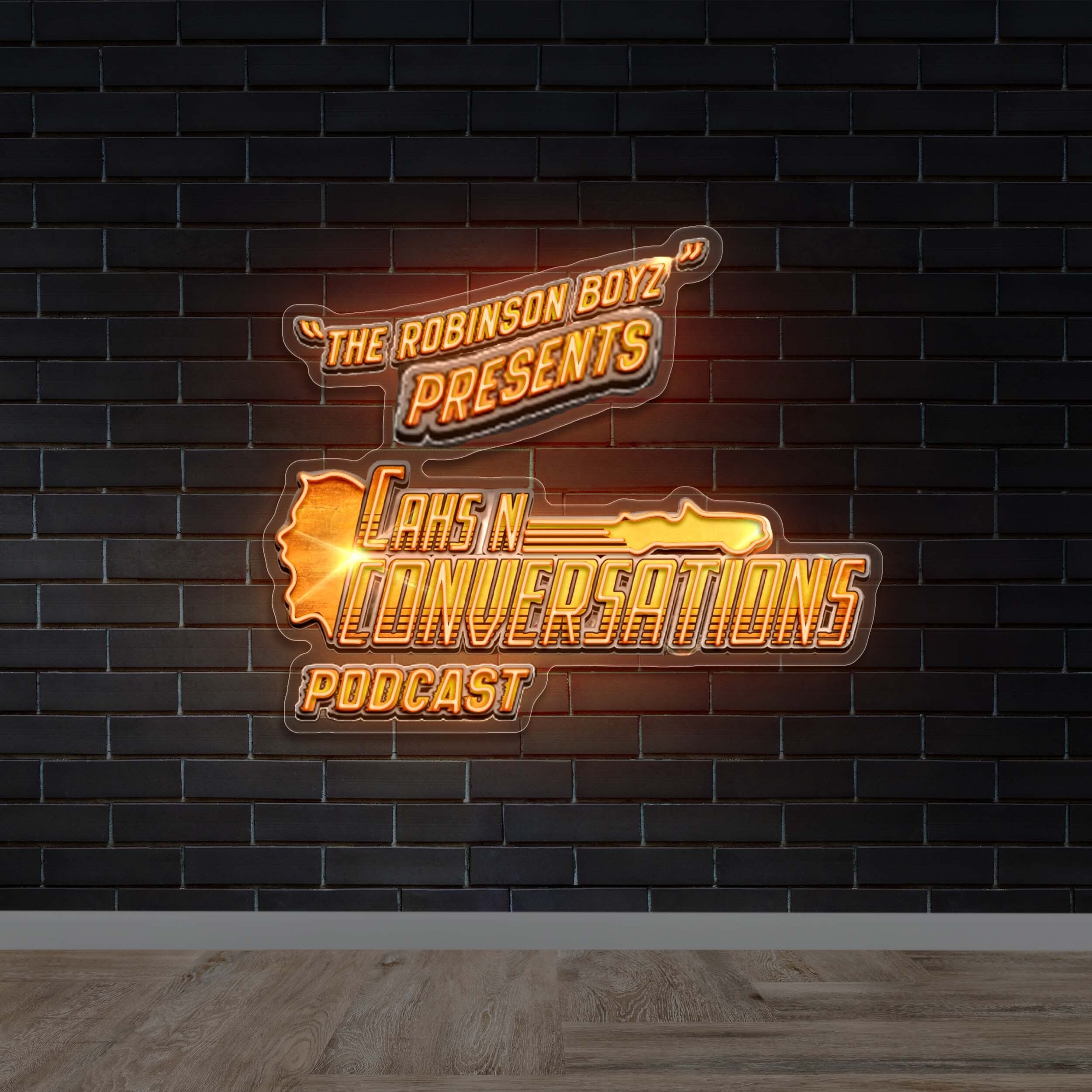 Cahs N Conversations Podcast - Premium Neon Artwork