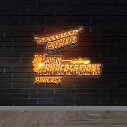 Cahs N Conversations Podcast - Premium Neon Artwork