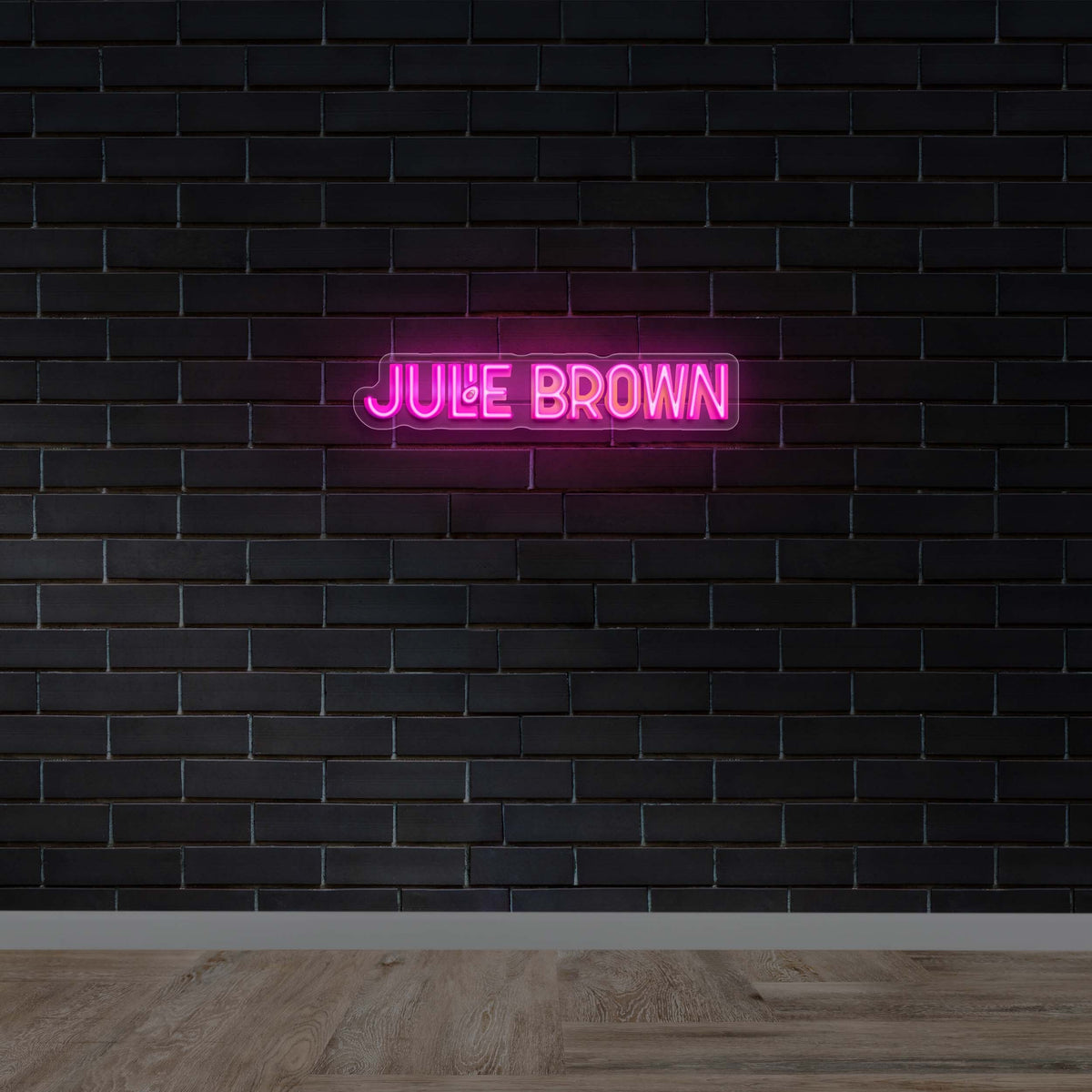 Julie Brown Straight Logo - Premium Neon Artwork