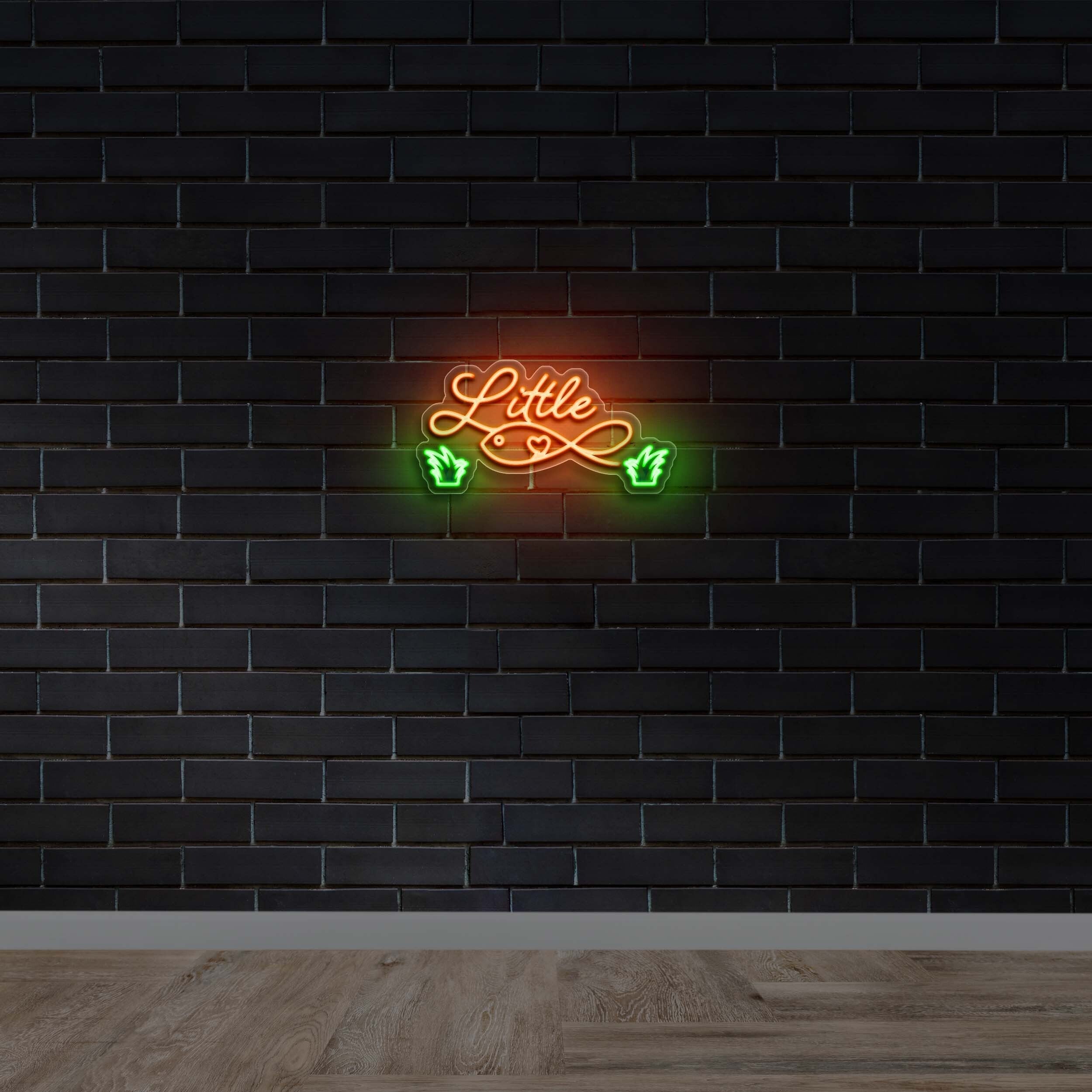Little with grass - Premium Neon Artwork